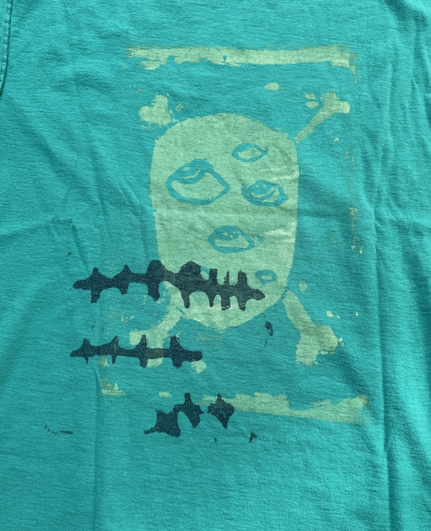 Custom Painted Green Tee (M)